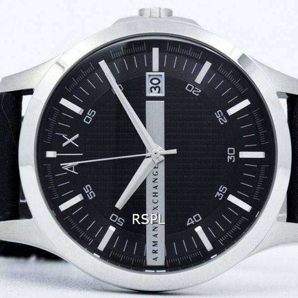 Orologio da uomo Armani Exchange quadrante nero cinturino in pelle AX2101