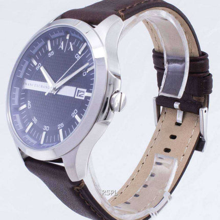 Armani Exchange Quartz Navy Dial Cinturino in pelle marrone AX2133 Orologio da uomo