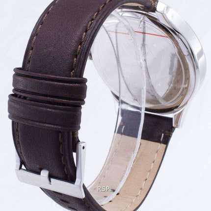 Armani Exchange Quartz Navy Dial Cinturino in pelle marrone AX2133 Orologio da uomo