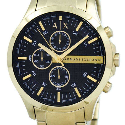 Armani Exchange Quartz Gold-Tone Chronograph quadrante nero AX2137 orologio da uomo