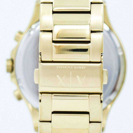 Armani Exchange Quartz Gold-Tone Chronograph quadrante nero AX2137 orologio da uomo