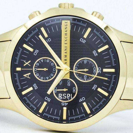 Armani Exchange Quartz Gold-Tone Chronograph quadrante nero AX2137 orologio da uomo