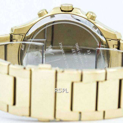 Armani Exchange Quartz Gold-Tone Chronograph quadrante nero AX2137 orologio da uomo