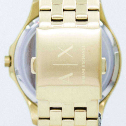 Armani Exchange Quartz quadrante nero oro tono acciaio inossidabile AX2145 orologio da uomo