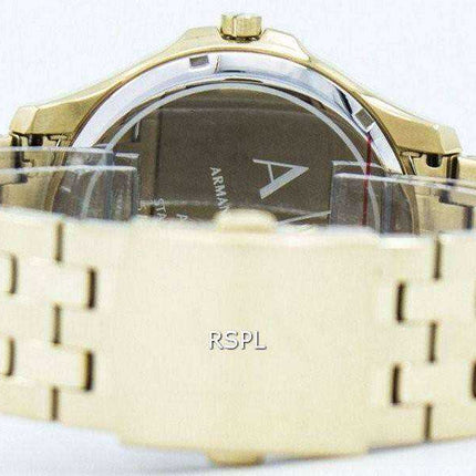 Armani Exchange Quartz quadrante nero oro tono acciaio inossidabile AX2145 orologio da uomo