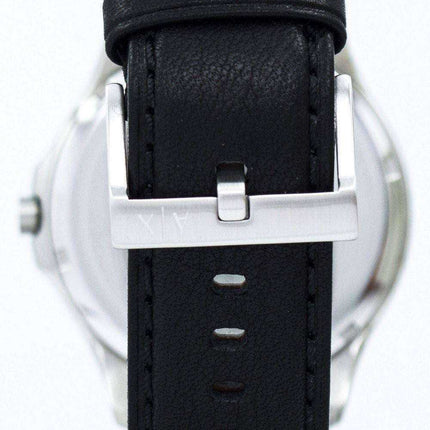 Armani Exchange Quartz quadrante nero cinturino in pelle nera AX2149 orologio da uomo