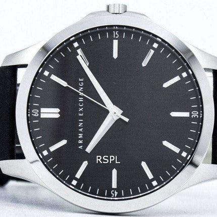 Armani Exchange Quartz quadrante nero cinturino in pelle nera AX2149 orologio da uomo