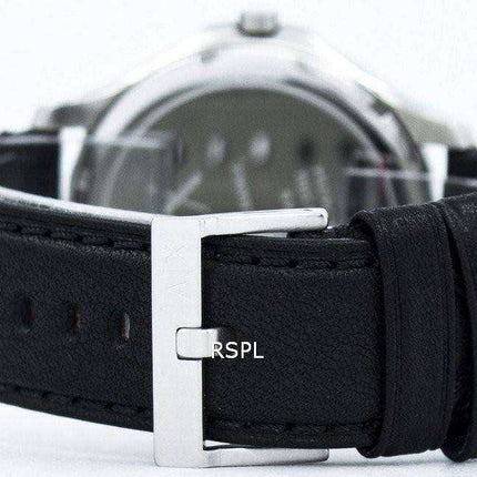 Armani Exchange Quartz quadrante nero cinturino in pelle nera AX2149 orologio da uomo