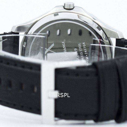 Armani Exchange Quartz quadrante nero cinturino in pelle nera AX2149 orologio da uomo