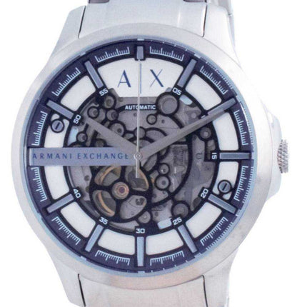 Armani Exchange Hampton Skeleton in acciaio inossidabile automatico AX2416 Orologio da uomo