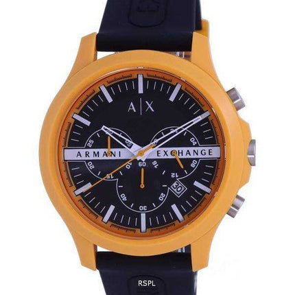 Armani Exchange Hampton Chronograph Orologio da uomo al quarzo con quadrante nero in silicone AX2438