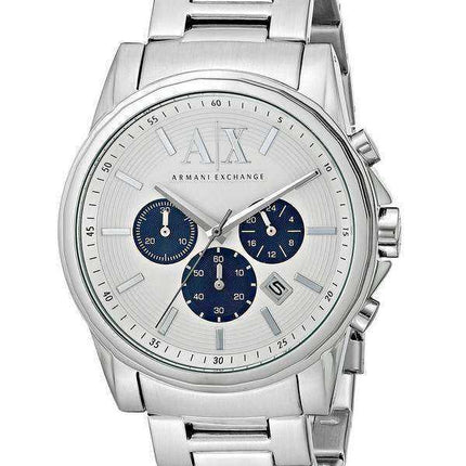 Armani Exchange Quartz Chronograph Silver Dial AX2500 - Orologio da uomo