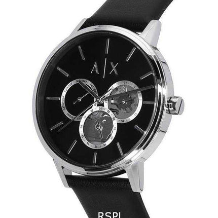 Orologio da uomo al quarzo con quadrante a cuore aperto nero multifunzione Armani Exchange AX2745