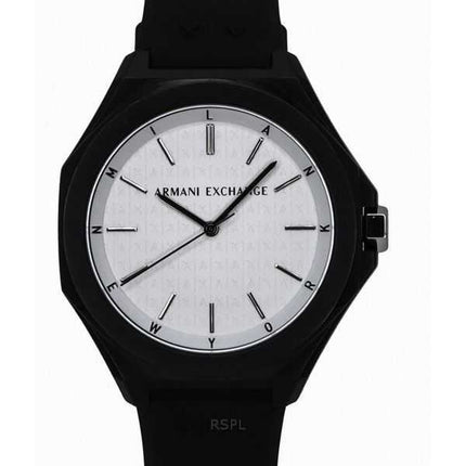 Orologio da uomo Armani Exchange con cinturino in silicone e quadrante bianco al quarzo AX4600