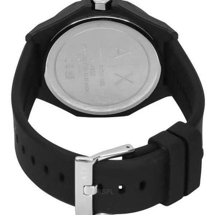 Orologio da uomo Armani Exchange con cinturino in silicone e quadrante bianco al quarzo AX4600