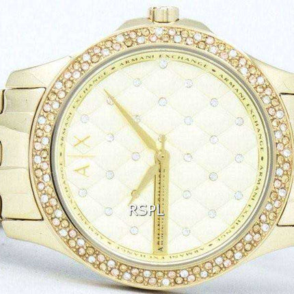 Orologio da donna Armani Exchange Lady Hampton Champagne con quadrante trapuntato Cyrstals AX5216