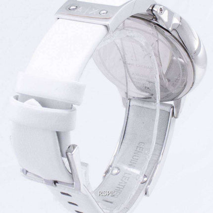 Armani Exchange quadrante bianco orologio da donna in pelle AX5300 bianco