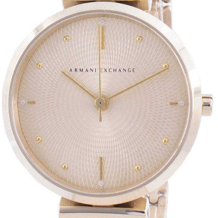 Armani Exchange Zoe Gold Tone Dial Diamond Accents Quartz AX5902 Orologio da donna