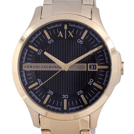 Orologio da uomo Armani Exchange Hampton quadrante nero al quarzo AX7124 con cinturino regalo set