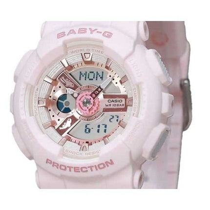Casio Baby-G Analog Digital Aqua Planet Collaboration Rosa Bio Based Resin Quartz BA-110AQ-4A 200M Orologio da donna