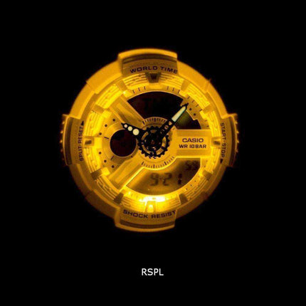Casio Baby-G Orologio da donna analogico digitale BA-110BE-4A resistente al tempo mondiale