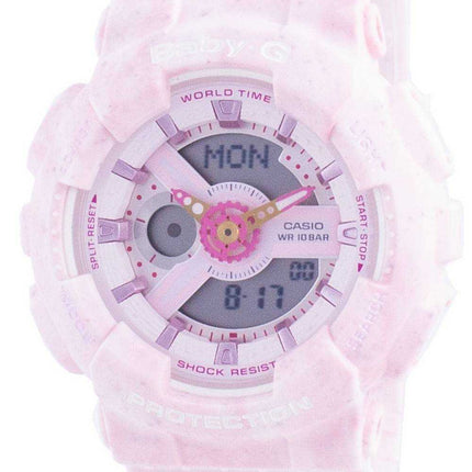 Orologio da donna Casio Baby-G World Time resistente agli urti BA-110PI-4A BA110PI-4 100M