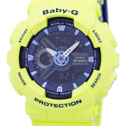 Orologio da donna Casio Baby-G resistente all'impulso mondiale analogico digitale BA-110PP-3A BA110PP-3A