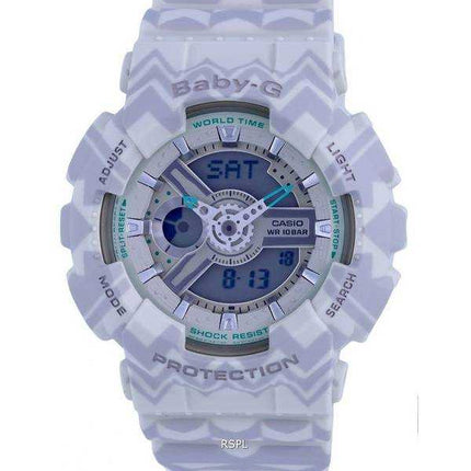 Orologio Casio Baby-G analogico digitale quadrante grigio quarzo BA-110TP-8A.G BA110TP-8 100M orologio da donna