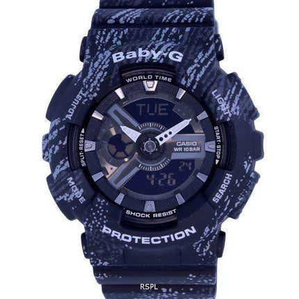 Casio Baby-G analogico digitale resina quarzo BA-110TX-1A BA110TX-1 100M orologio da donna