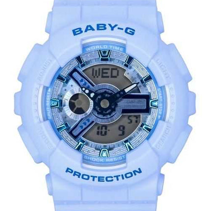 Casio Baby-G Analog Digitale Cinturino in Resina Blu Quadrante Blu Quarzo BA-110YK-2A 100M Orologio da Donna