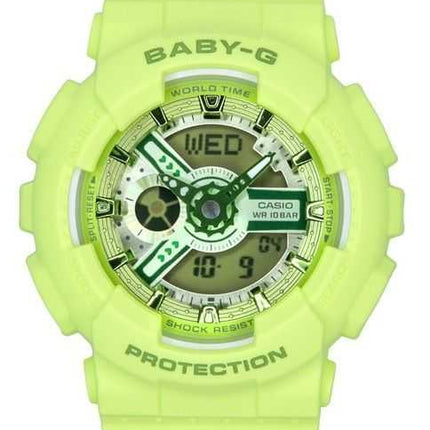 Casio Baby-G Analog Digital Green Resin Strap Green Dial Quartz BA-110YK-3A 100M Orologio da donna