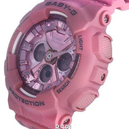 Orologio Casio Baby-G World Time rosa analogico digitale al quarzo BA-130SP-4A BA130SP-4 100M orologio da donna