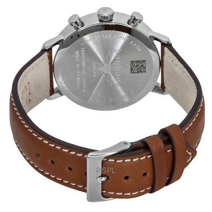 Orologio da donna Bauhaus Cronografo Solare con Cinturino in Pelle e Quadrante Blu 20863