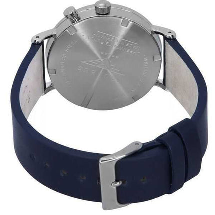 Orologio da uomo Bauhaus Classic Blue Leather Strap Dark Blue Dial Solar 21123