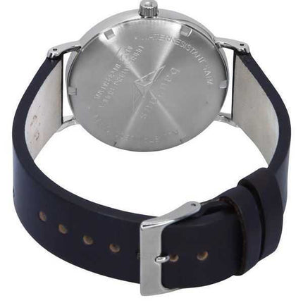 Orologio da uomo Bauhaus Classic con cinturino in pelle e quadrante bianco al quarzo 21301