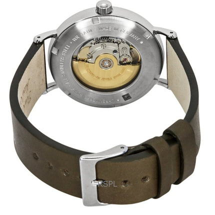 Orologio da uomo Bauhaus automatico con cinturino in pelle e quadrante beige 21521