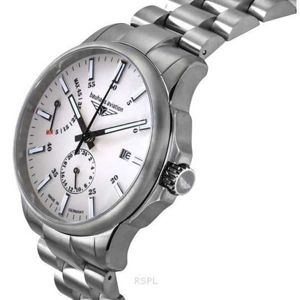 Orologio da uomo Bauhaus Aviation Titanium Full Luminous Beige Dial Automatic 2860M5 100M