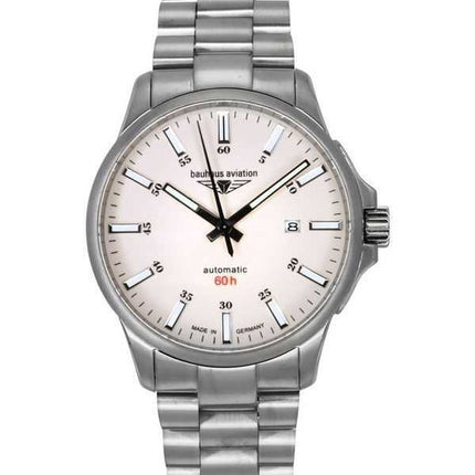 Orologio da uomo Bauhaus Aviation Titanium Full Luminous Beige Dial Automatic 2864M5 100M