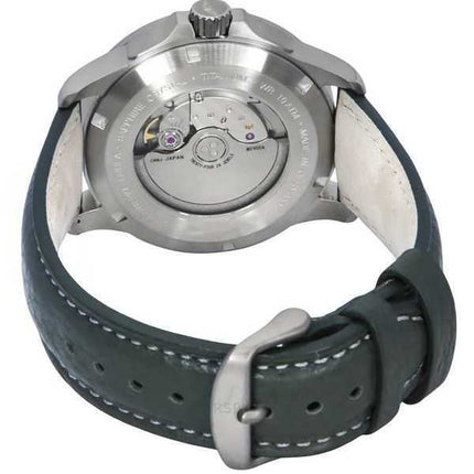 Bauhaus Aviation GMT cinturino in pelle verde quadrante verde scuro automatico 28684 100M orologio da uomo