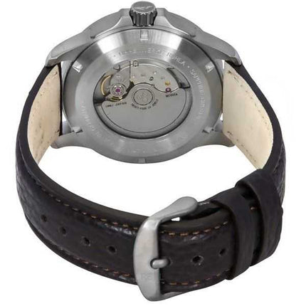 Orologio da uomo Bauhaus Aviation GMT con cinturino in pelle, quadrante beige completamente luminoso, automatico 28685 100M