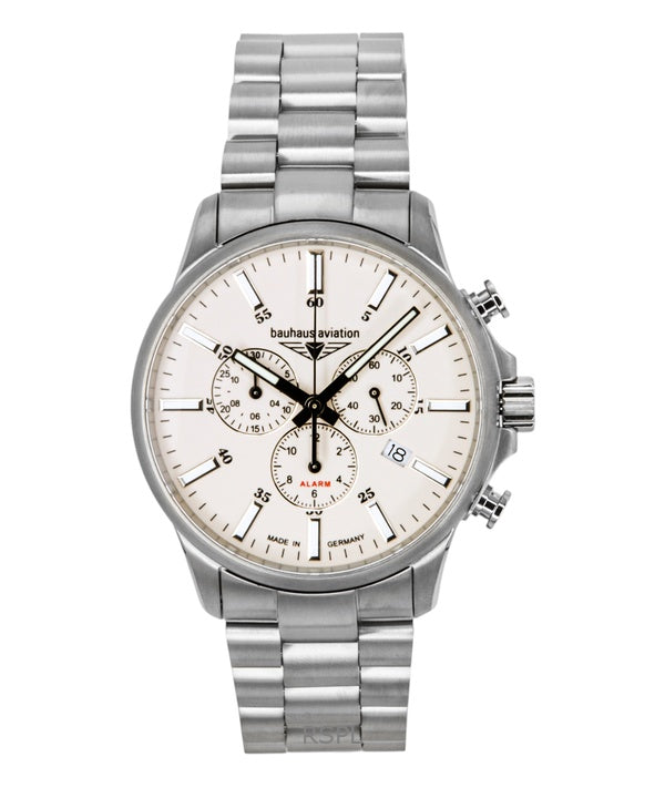 Orologio da uomo Bauhaus Aviation Chronograph Titanium Beige Quadrante Quarzo 2880M5 100M