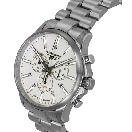 Orologio da uomo Bauhaus Aviation Chronograph Titanium Beige Quadrante Quarzo 2880M5 100M