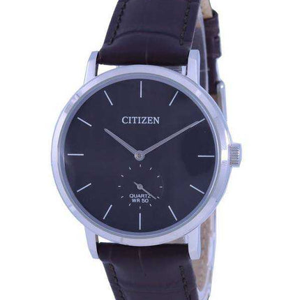 Orologio da uomo Citizen quadrante nero cinturino in pelle al quarzo BE9170-13H maschile
