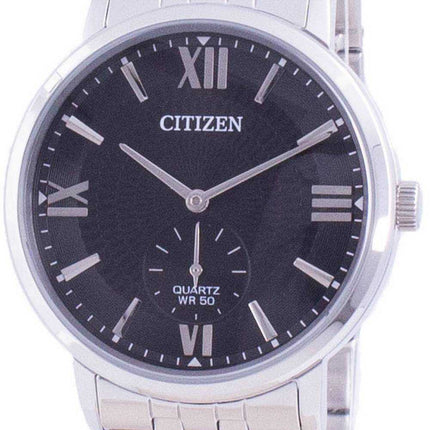 Orologio da uomo Citizen quadrante nero in acciaio inossidabile al quarzo BE9170-72E