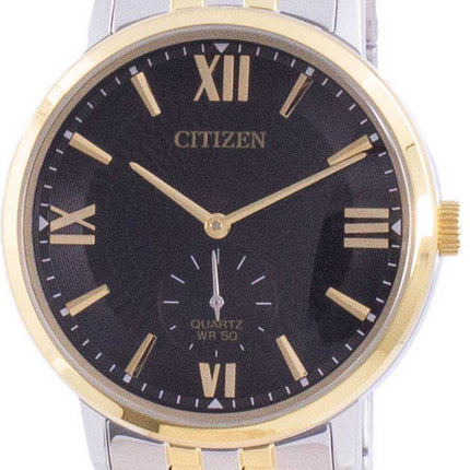 Orologio da uomo Citizen quadrante nero in acciaio inossidabile al quarzo BE9176-76E