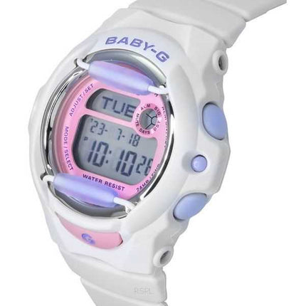 Orologio da donna Casio Baby-G Basic digitale con cinturino in resina bianca al quarzo BG-169PB-7 200M
