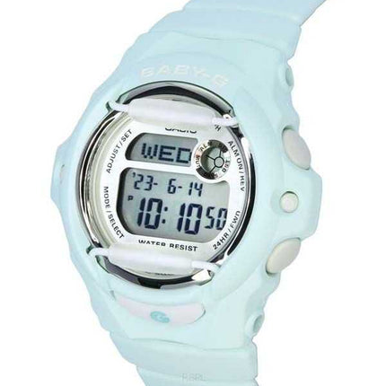 Orologio da donna Casio Baby-G digitale con cinturino in resina verde pastello al quarzo BG-169U-3 200M