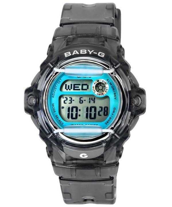 Orologio da donna Casio Baby-G digitale con cinturino in resina grigia al quarzo BG-169U-8B 200M