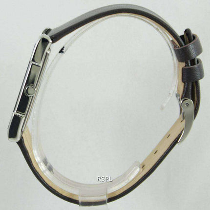 Cinturino in pelle con quadrante nero al quarzo Citizen BG5080-05E - Orologio da donna