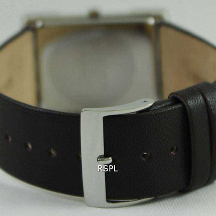 Cinturino in pelle con quadrante nero al quarzo Citizen BG5080-05E - Orologio da donna